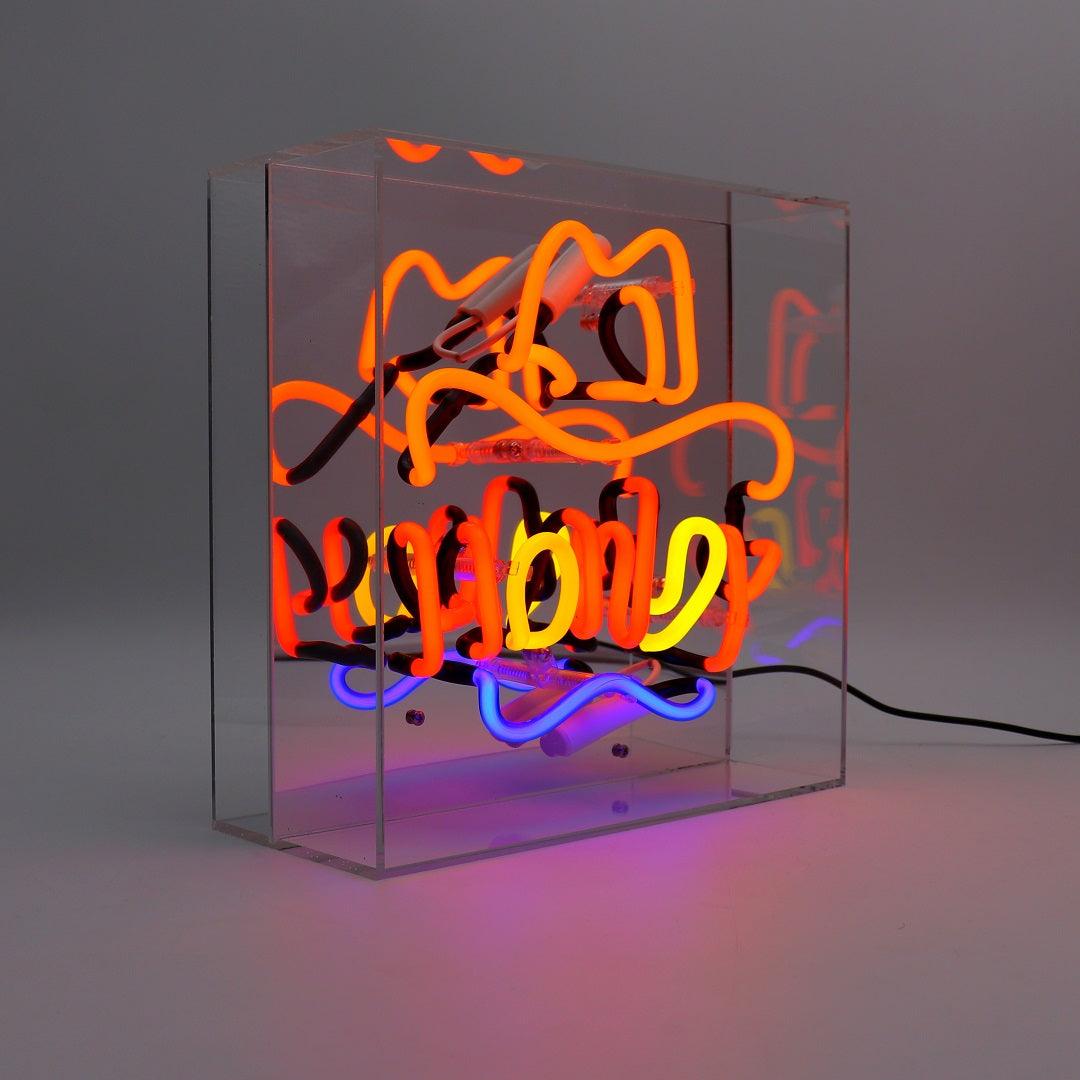 "Howdy" Glas Neon Box - TOM NEON