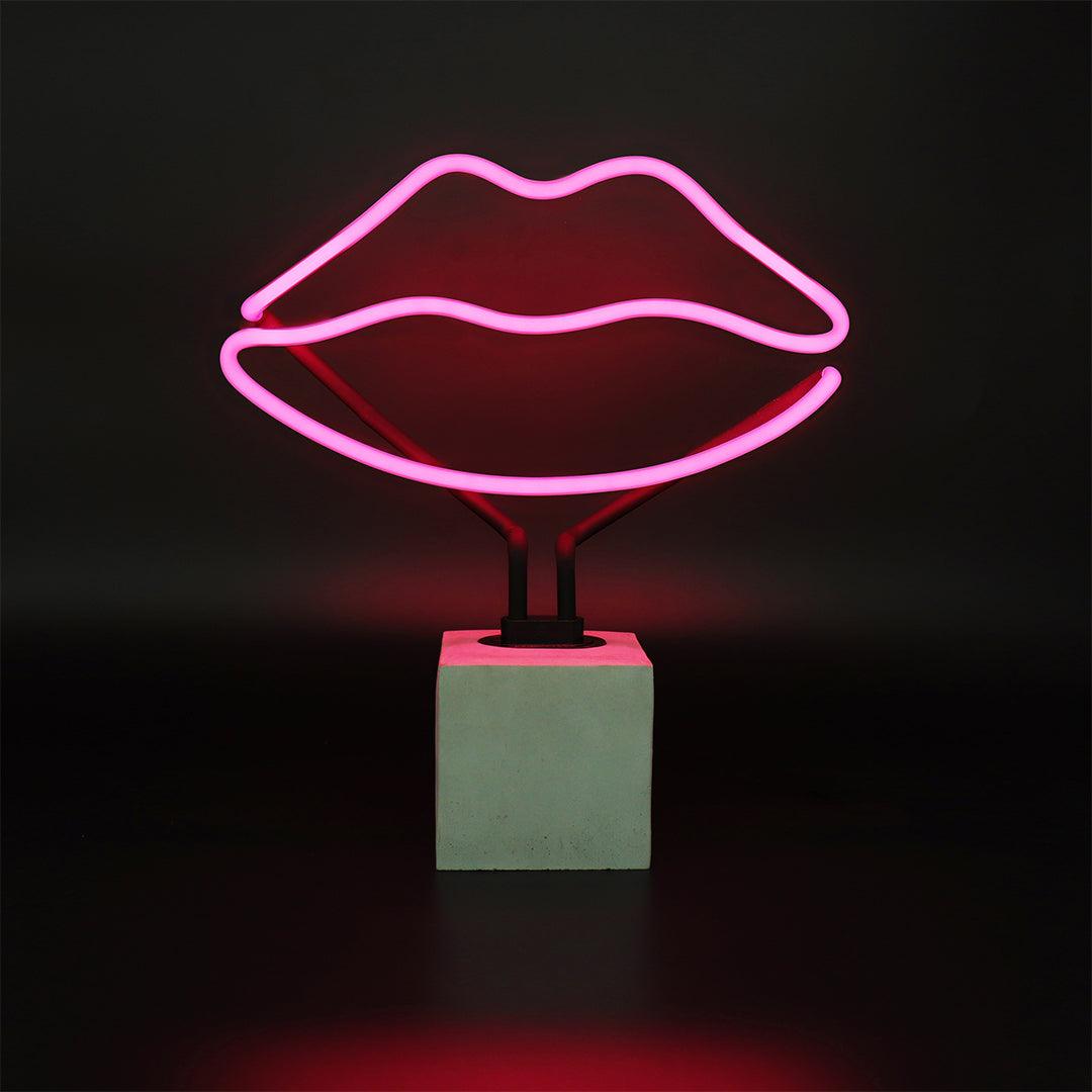 "Lippen" Glas Stand-Neon - TOM NEON