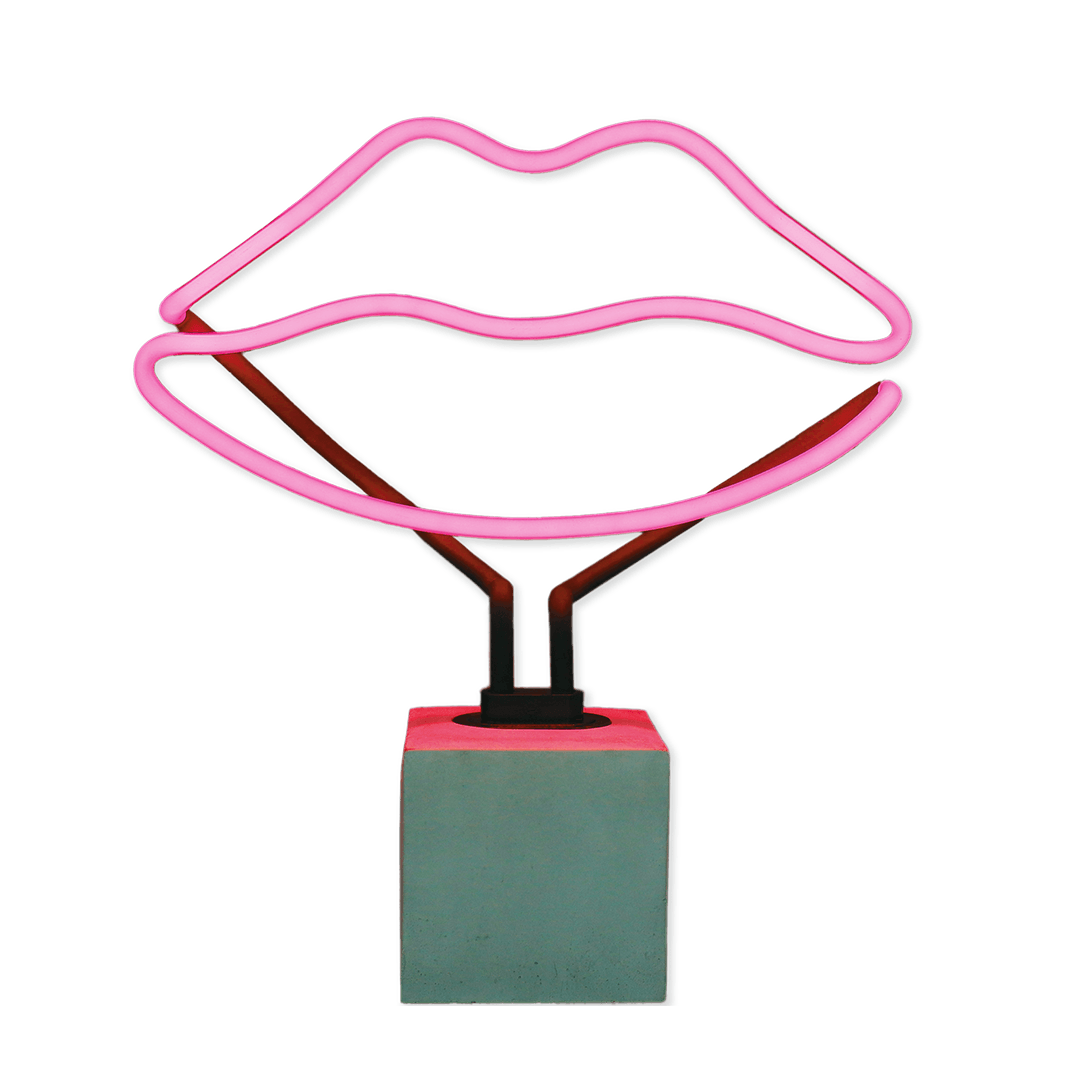 "Lippen" Glas Stand-Neon - TOM NEON