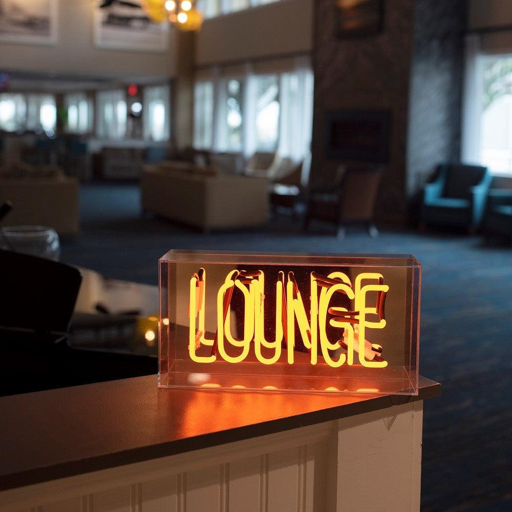 "Lounge" Glas Neon Box - TOM NEON