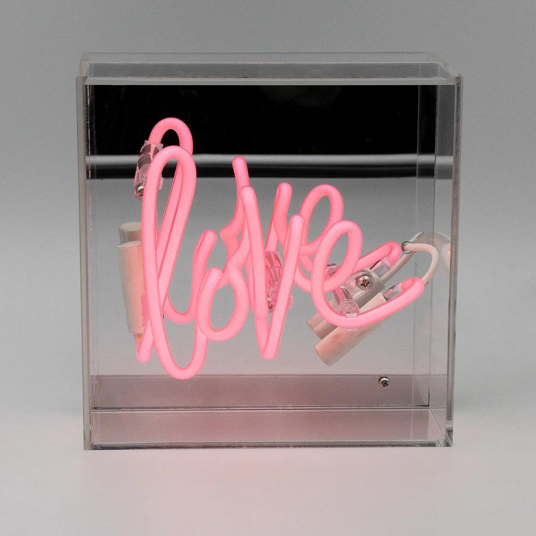 "Love Lettering" Glas Neon Box - TOM NEON