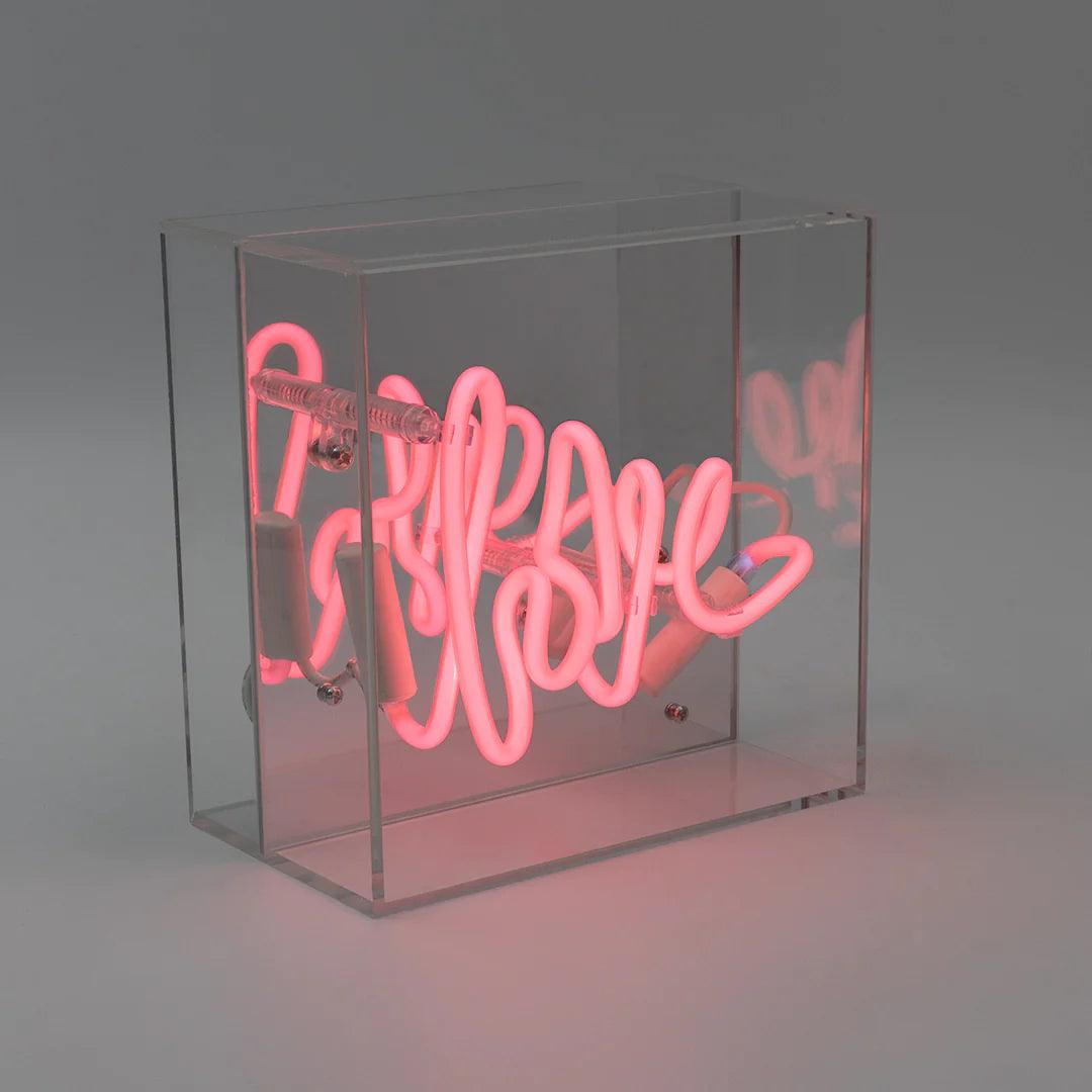 "Love Lettering" Glas Neon Box - TOM NEON