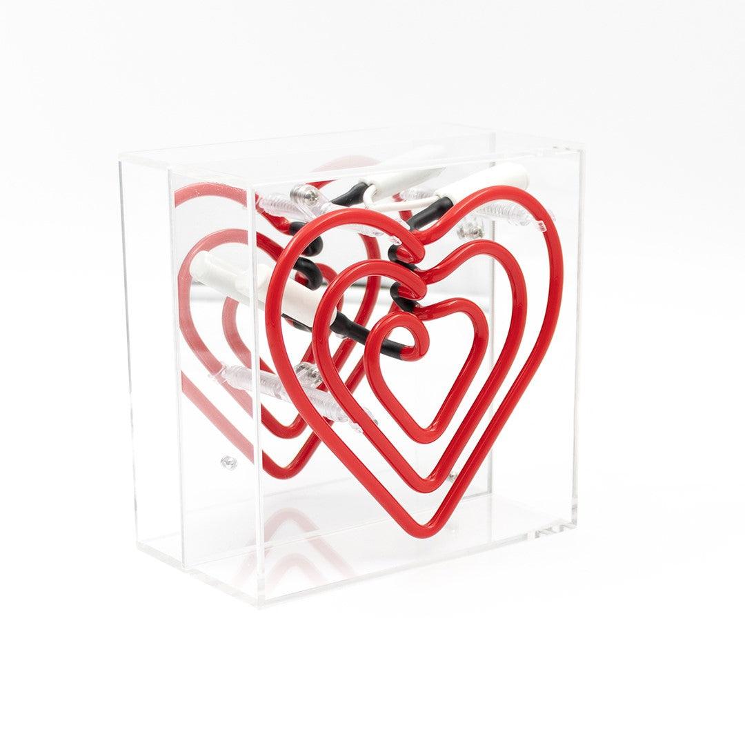 "Heart" Mini Glas Neon Box - TOM NEON