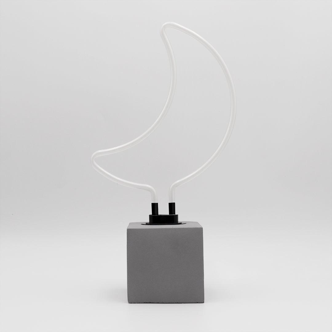 "Mond" Glas Stand-Neon - TOM NEON