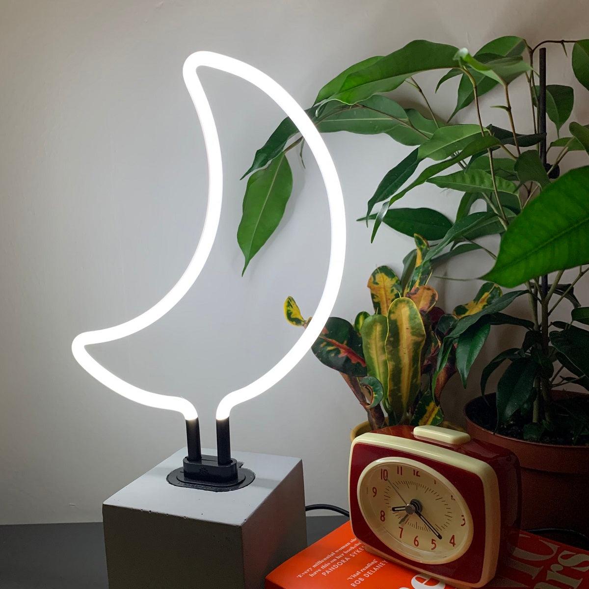 "Mond" Glas Stand-Neon - TOM NEON