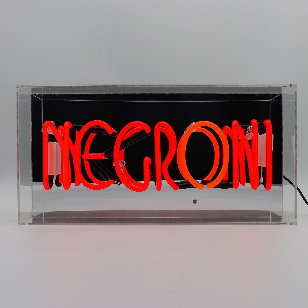 "Negroni" Glas Neon Box - TOM NEON