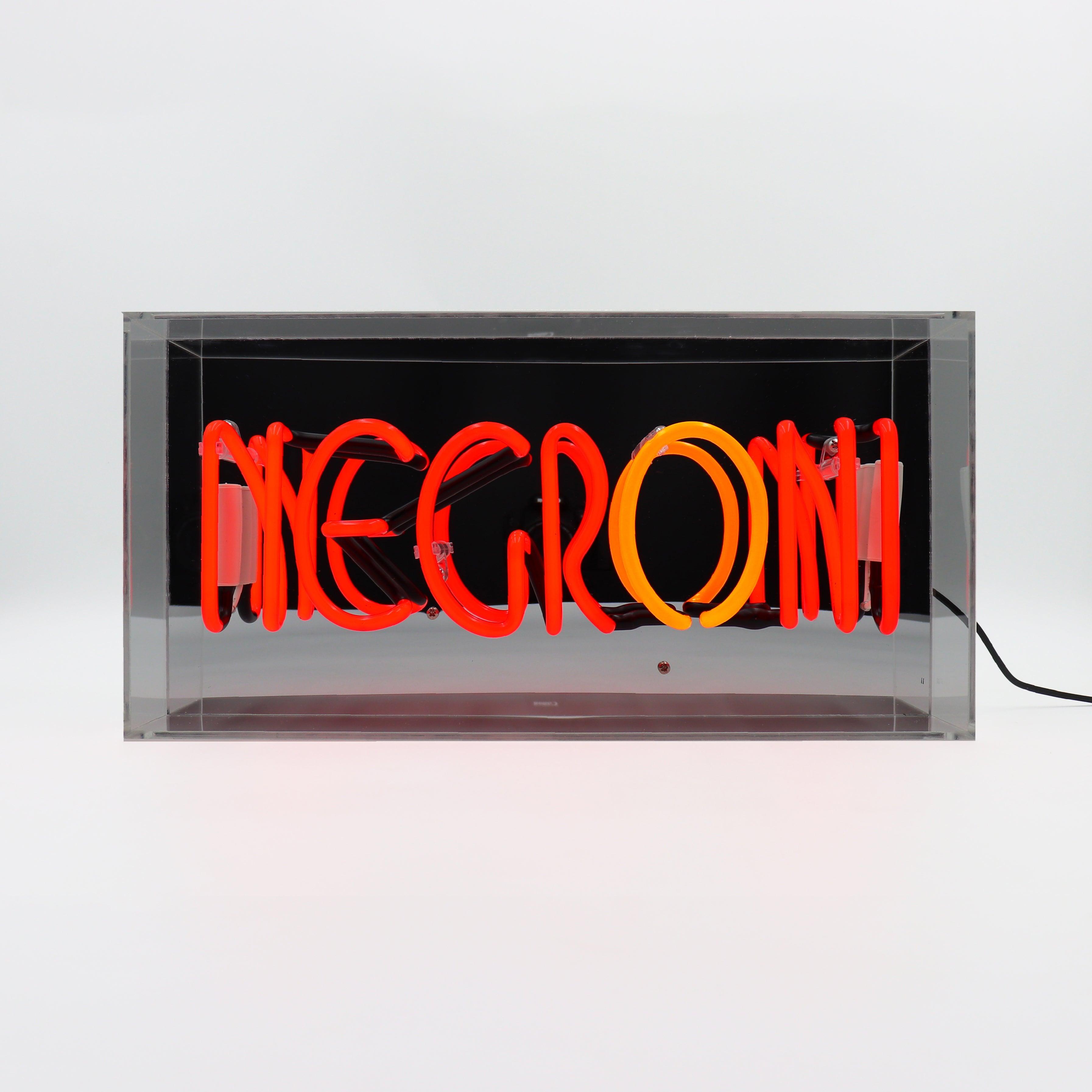 "Negroni" Glas Neon Box - TOM NEON