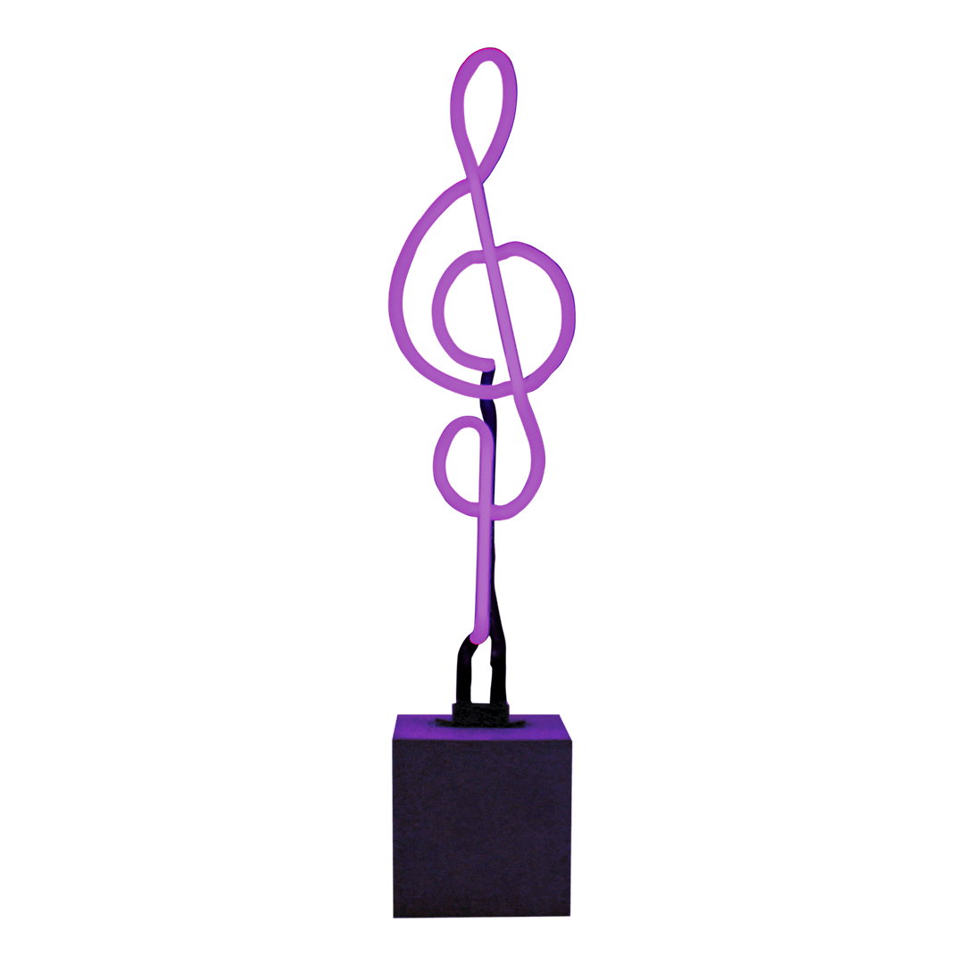"Notenschlüssel" Glas Stand-Neon - TOM NEON