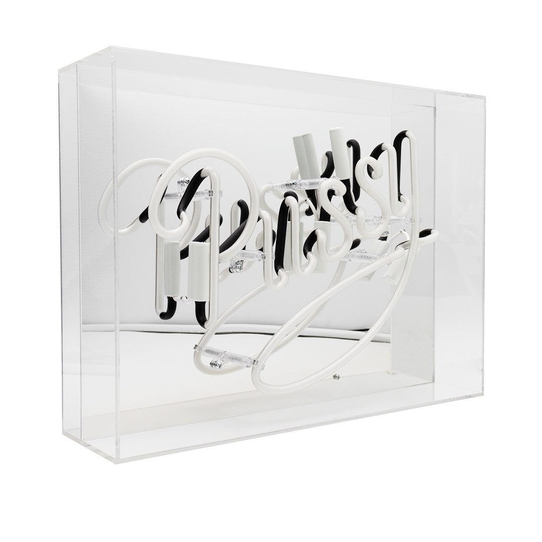 "Pussy" Glas Neon Box - TOM NEON