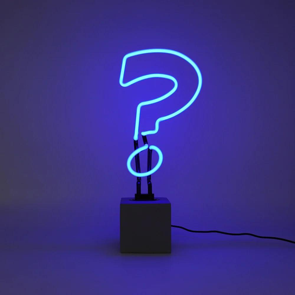 "Question Mark" Glas Stand-Neon - TOM NEON