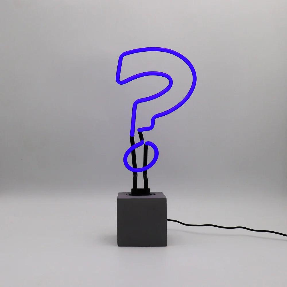 "Question Mark" Glas Stand-Neon - TOM NEON