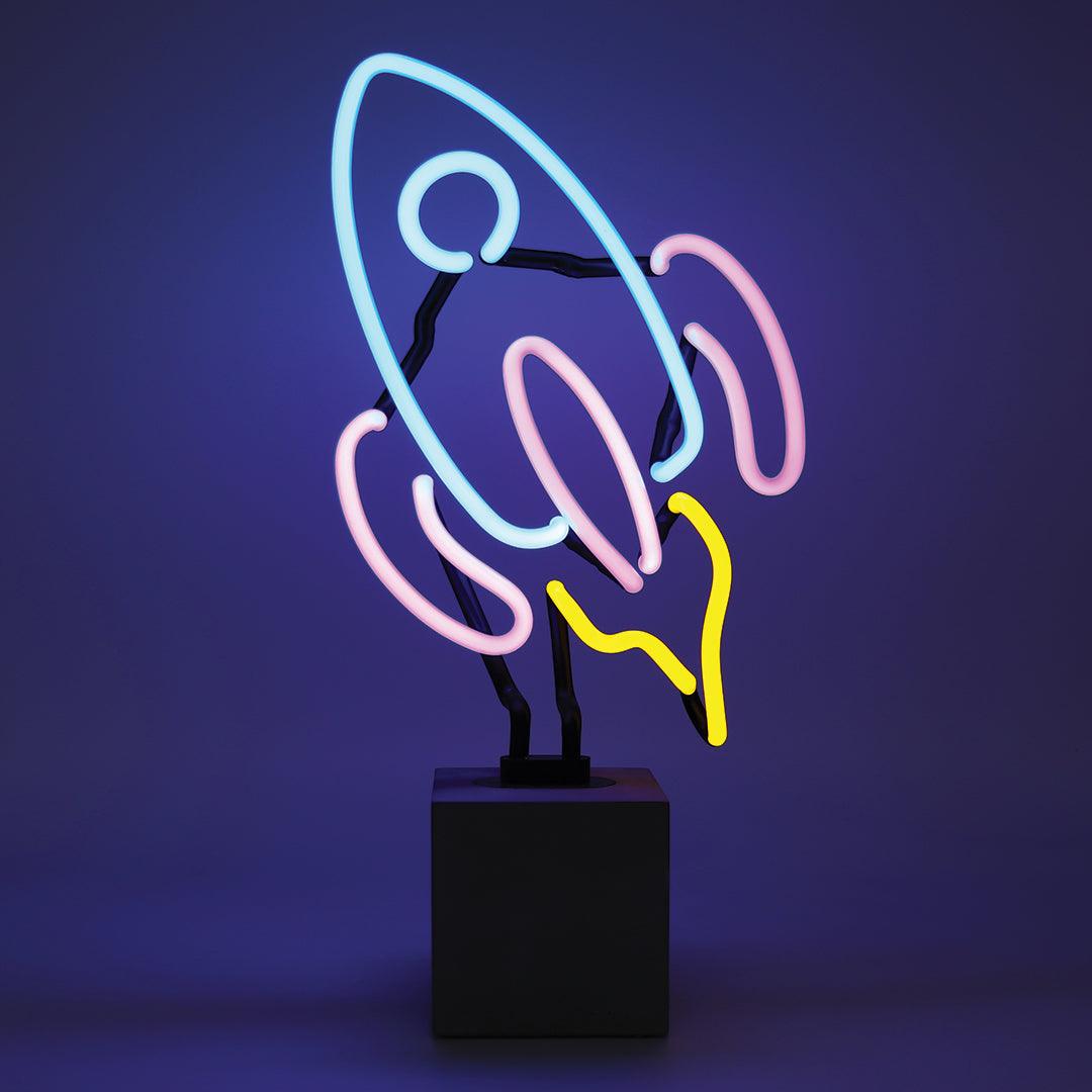 "Rakete" Glas Stand-Neon - TOM NEON