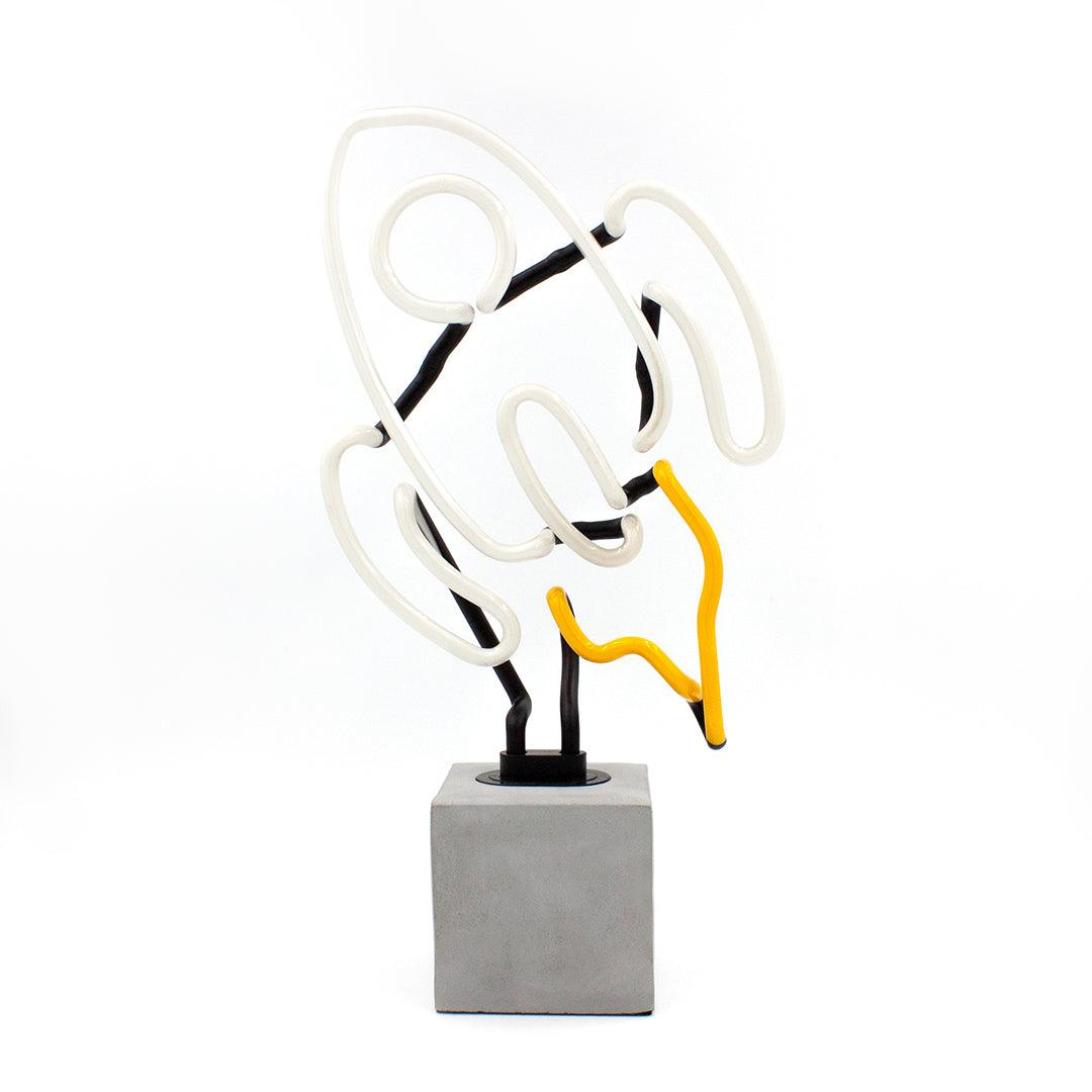 "Rakete" Glas Stand-Neon - TOM NEON