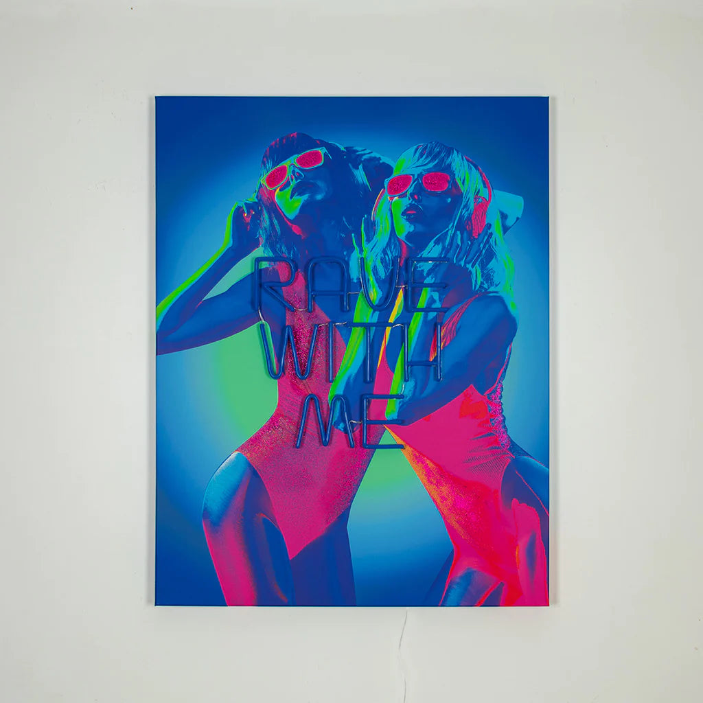 "Rave" LED Neon Wall Art