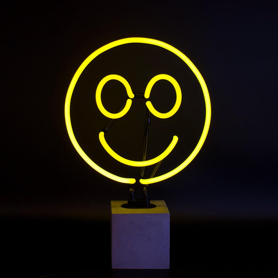 "Smile" Glas Stand-Neon - TOM NEON