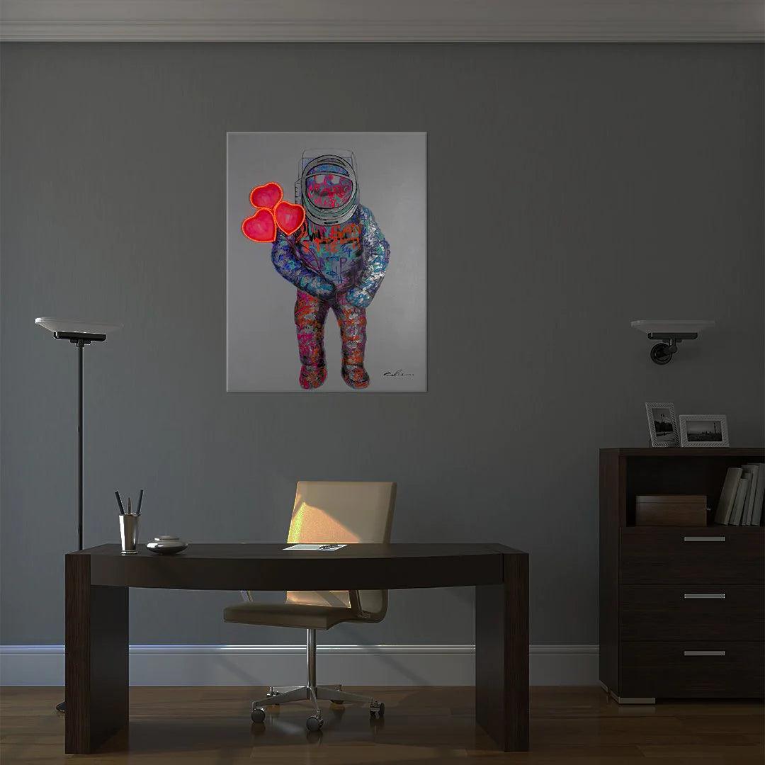"Spaceman in Love" LED Neon Wall Art - TOM NEON