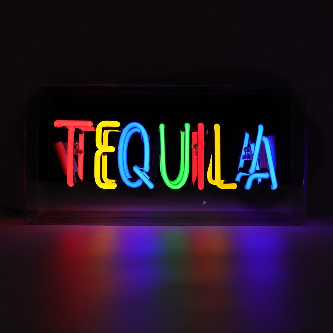 "Tequila" Glas Neon Box - TOM NEON
