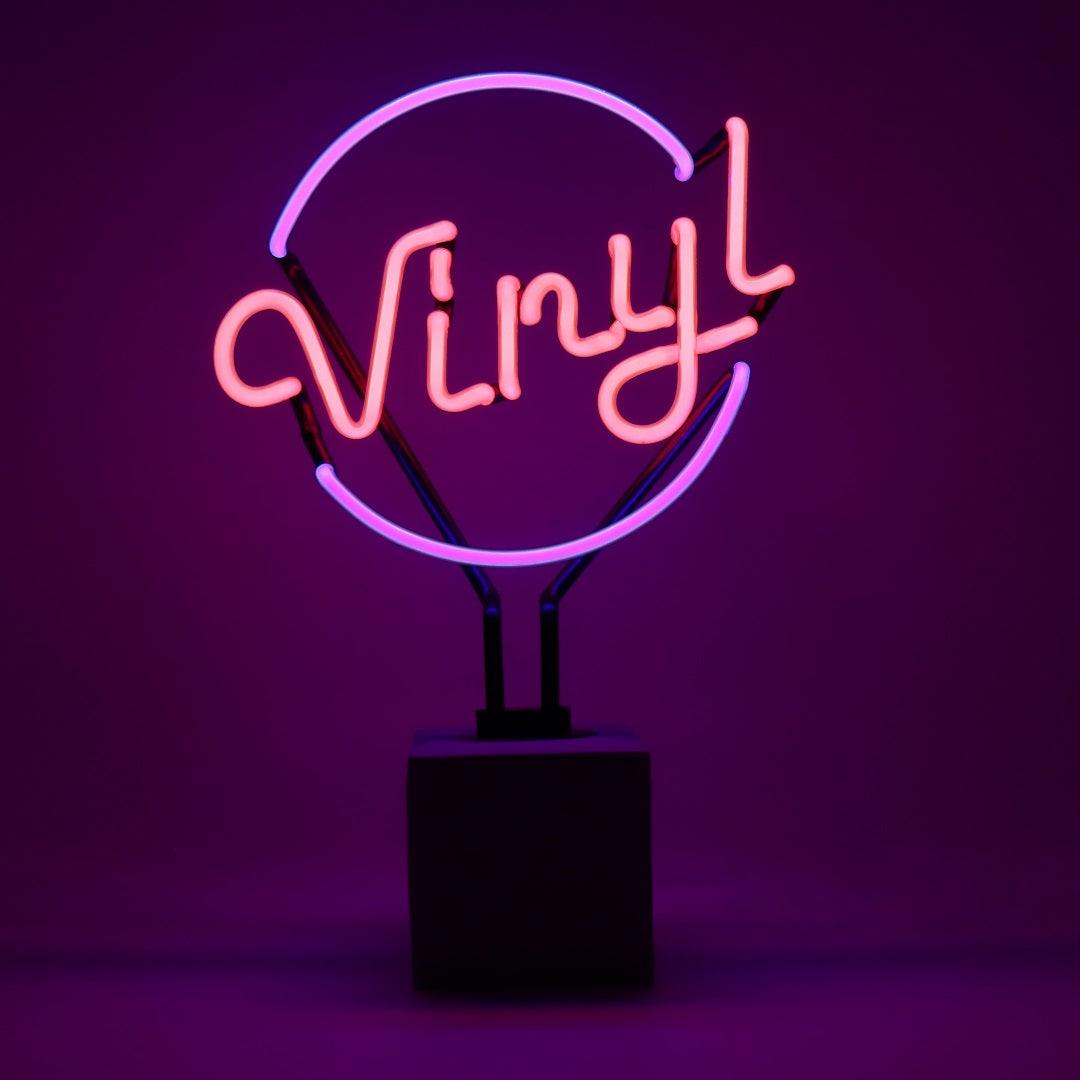 "Vinyl" Glas Stand-Neon - TOM NEON