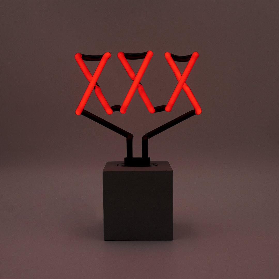 "XXX" Glas Stand-Neon - TOM NEON