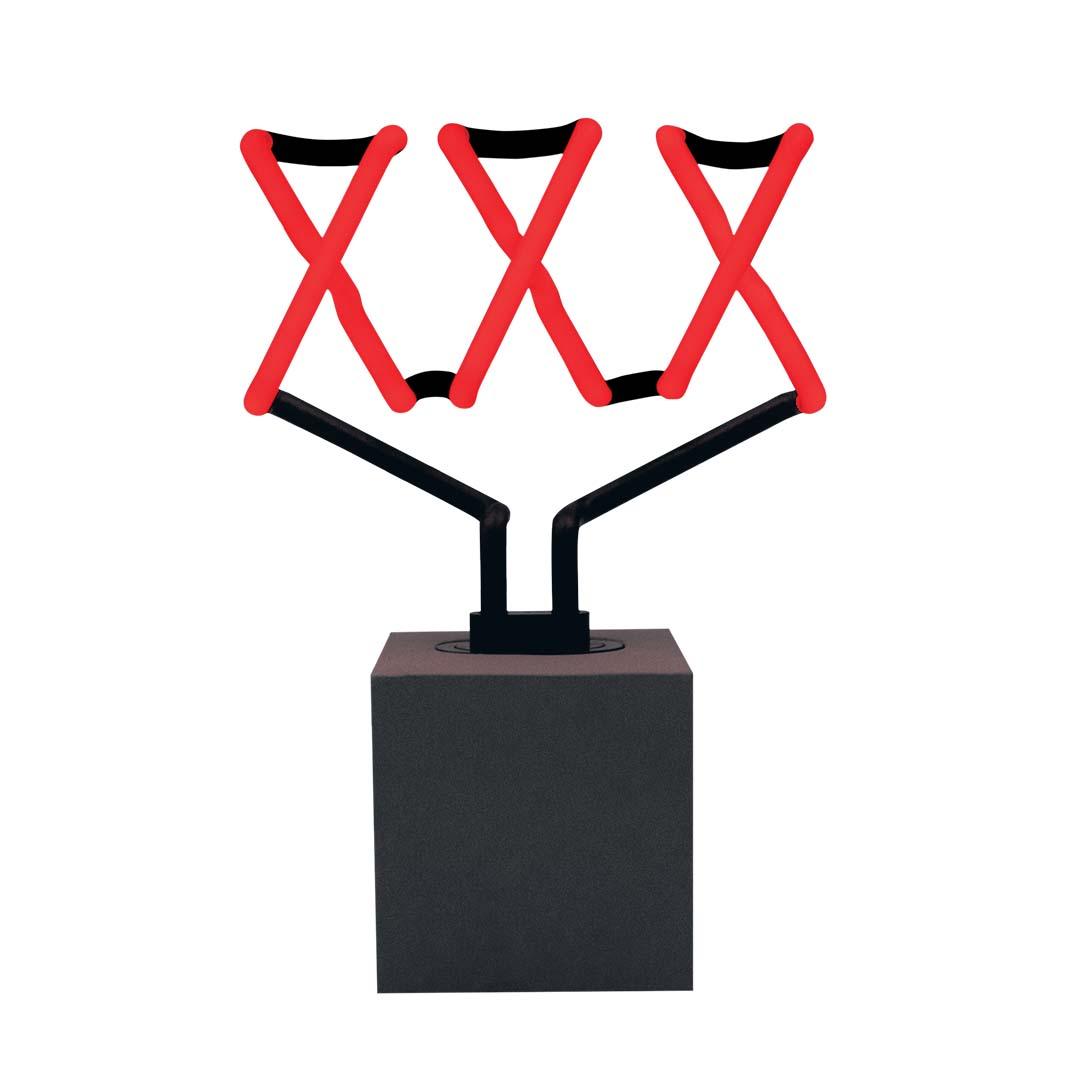 "XXX" Glas Stand-Neon - TOM NEON