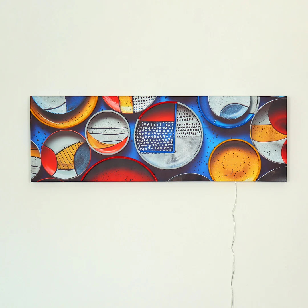 "Teller" LED Neon Wandkunst