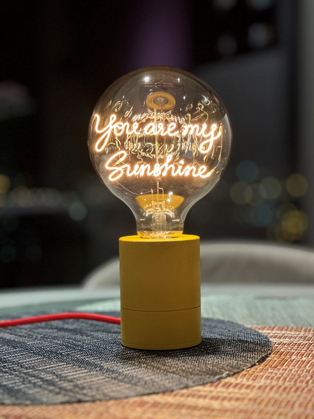 "You are my Sunshine" LED Deko-Glühbirne – Botschaftsleuchte