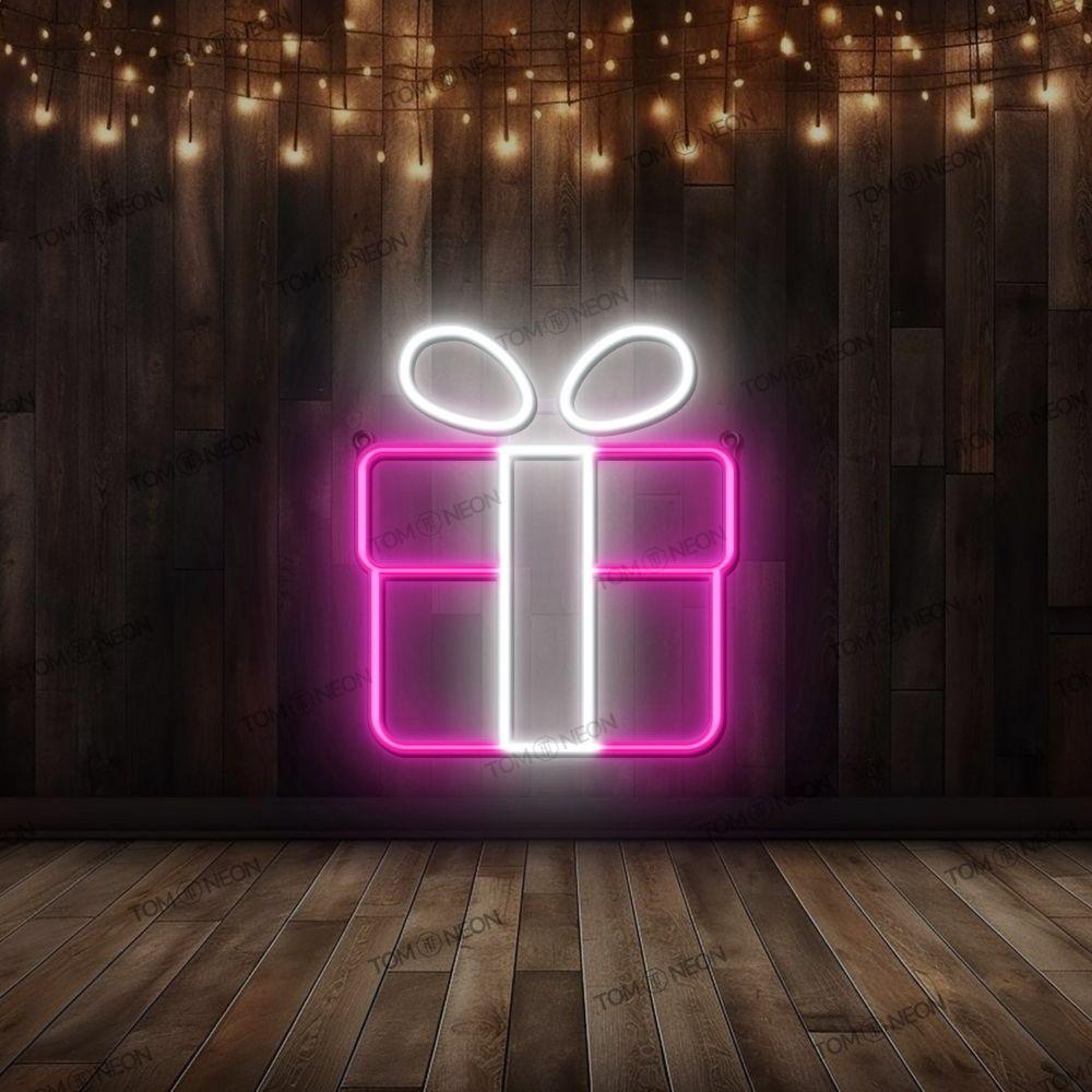 "Geschenk" Weihnachten Neon Schild Bild LED Leuchte - TOM NEON