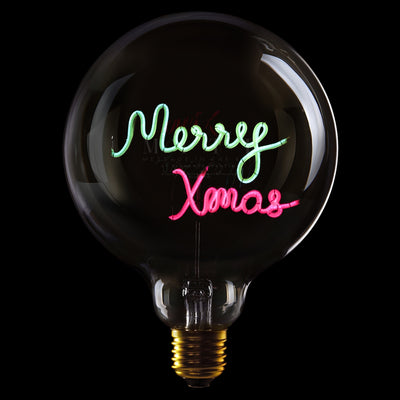 „Merry Xmas“ Kabel LED Deko-Glühbirne – Botschaftsleuchte