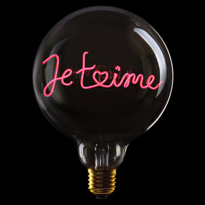„Je t'aime“ Kabel LED Deko-Glühbirne – Botschaftsleuchte
