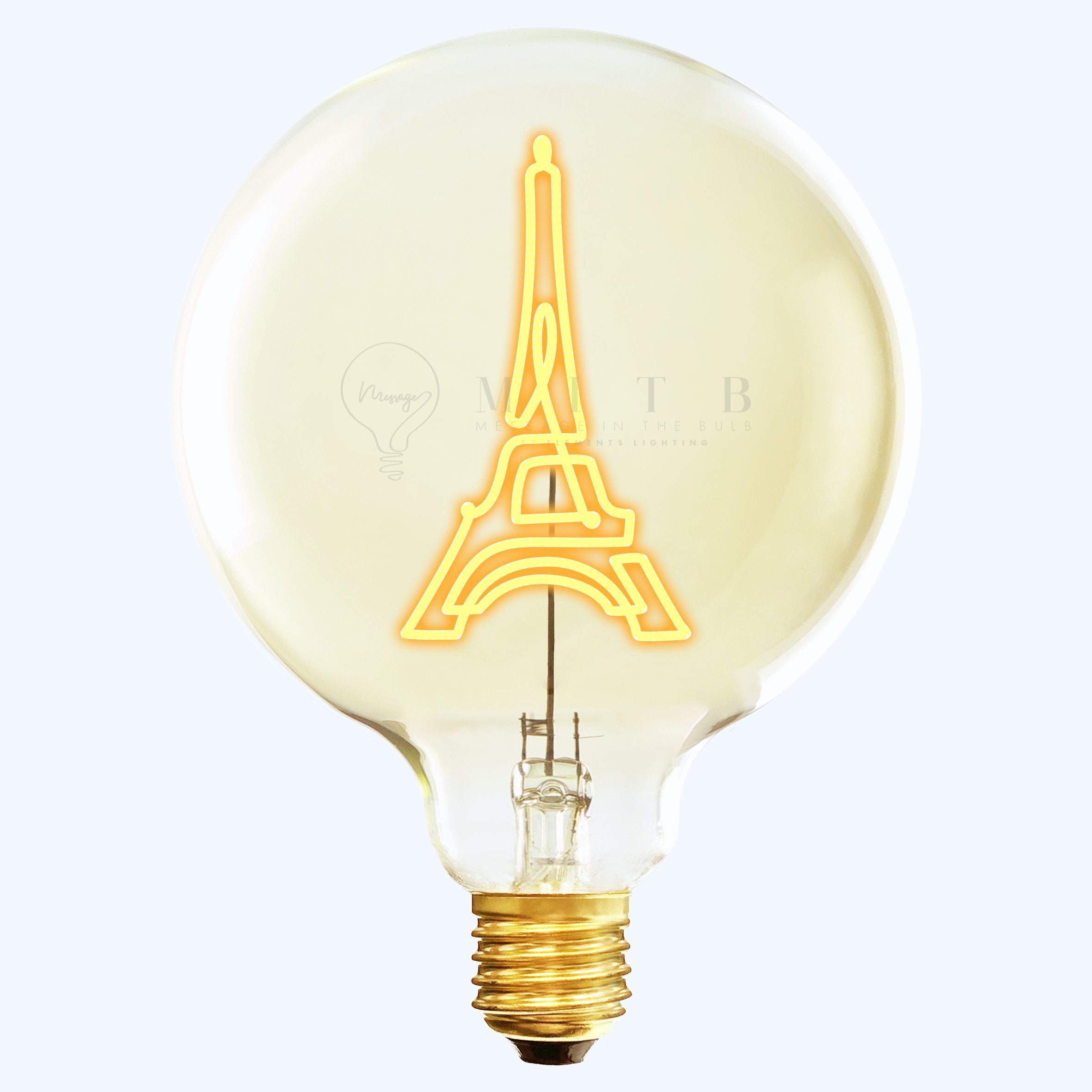 „Eiffelturm“ Kabel LED Deko-Glühbirne – Botschaftsleuchte