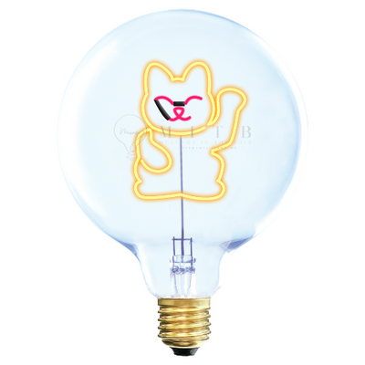 „Lucky Cat“ Kabel LED Deko-Glühbirne – Botschaftsleuchte