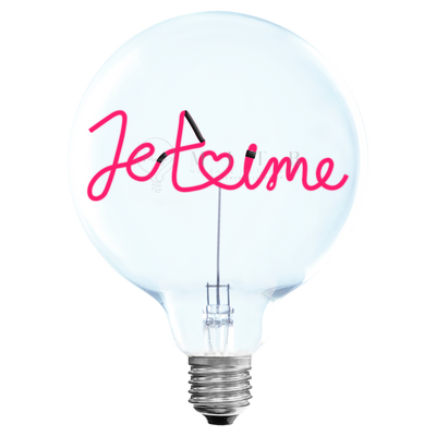 „Je t'aime“ Kabel LED Deko-Glühbirne – Botschaftsleuchte