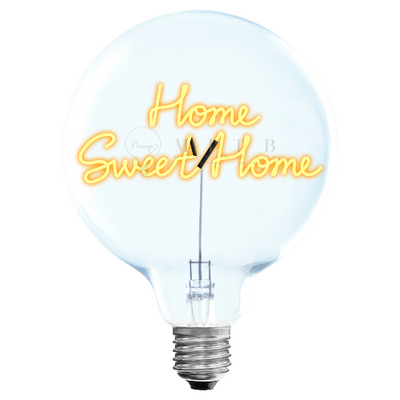 „Home Sweet Home“ Akku LED Deko-Glühbirne – Botschaftsleuchte