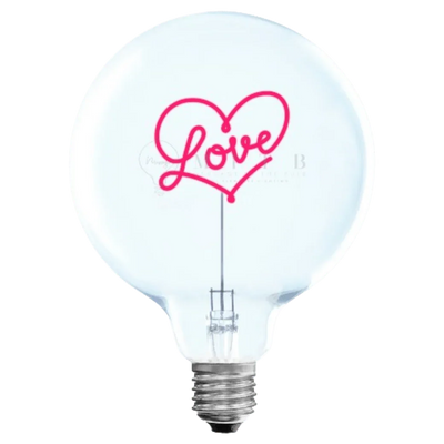 „Love“ Akku LED Deko-Glühbirne – Produktansicht