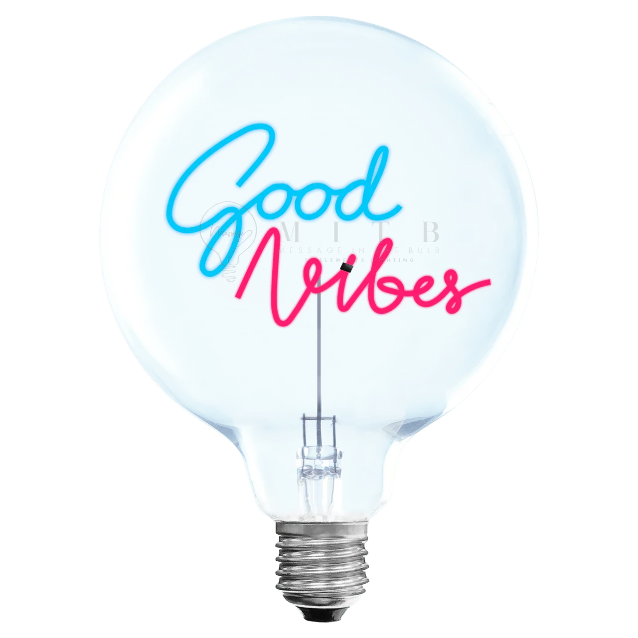 „Good Vibes“ Akku LED Deko-Glühbirne – Produktansicht