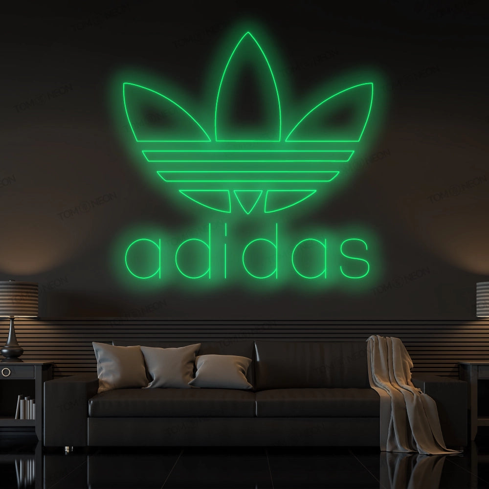Adidas Logo Neon Schild - Sportlicher Stil für Ihren Wunschbereich