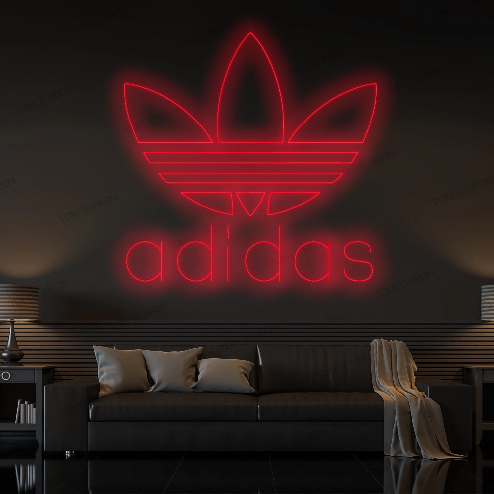 Adidas Logo Neon Schild - Sportlicher Stil für Ihren Wunschbereich