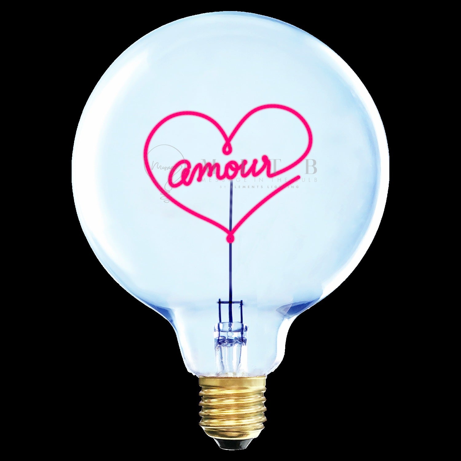 "Amour" LED Deko-Glühbirne – Botschaftsleuchte