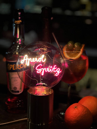 "Aperol Spritz" LED Deko-Glühbirne – Botschaftsleuchte