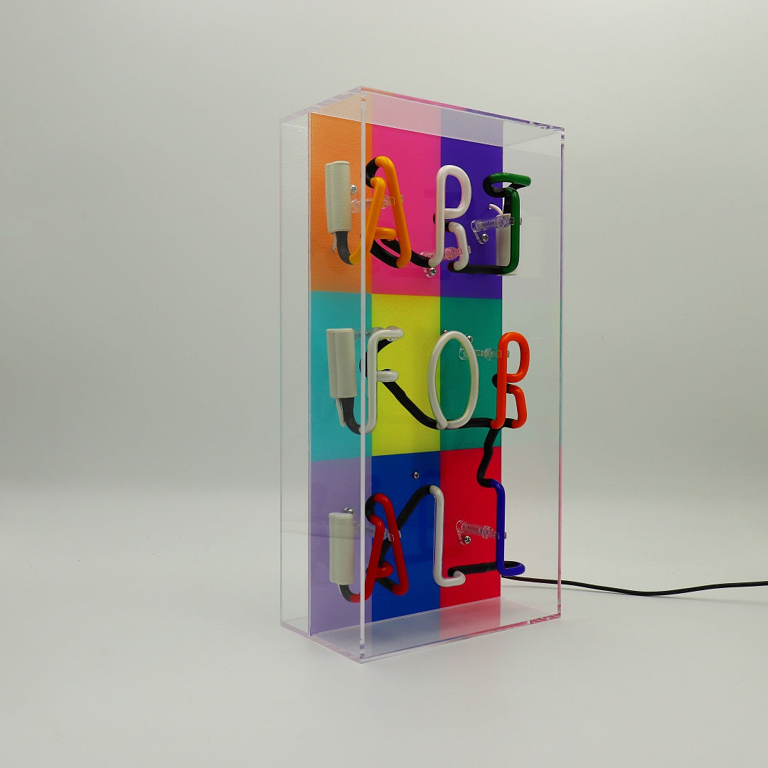 "Art for all" Glas Neon Box