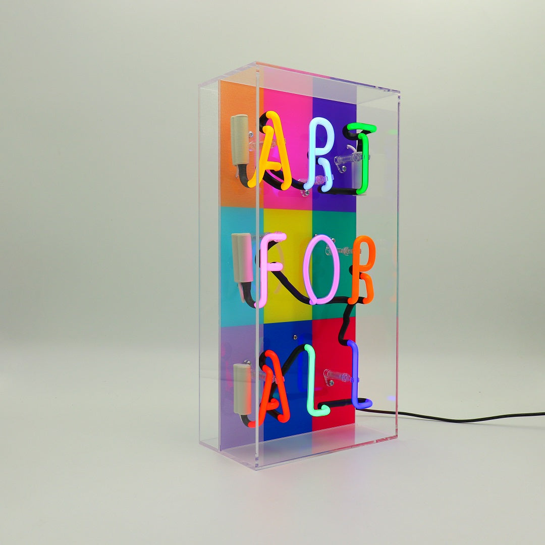 "Art for all" Glas Neon Box