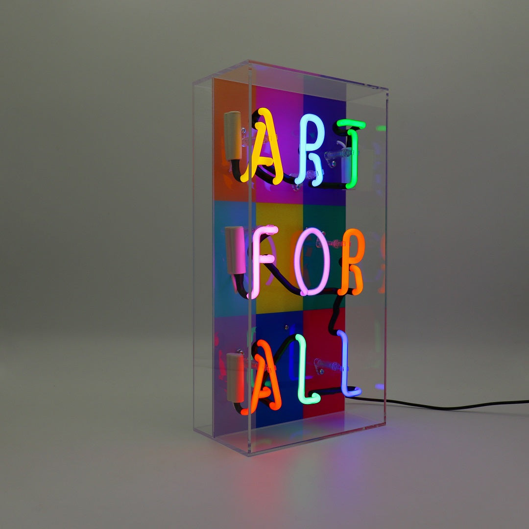 "Art for all" Glas Neon Box