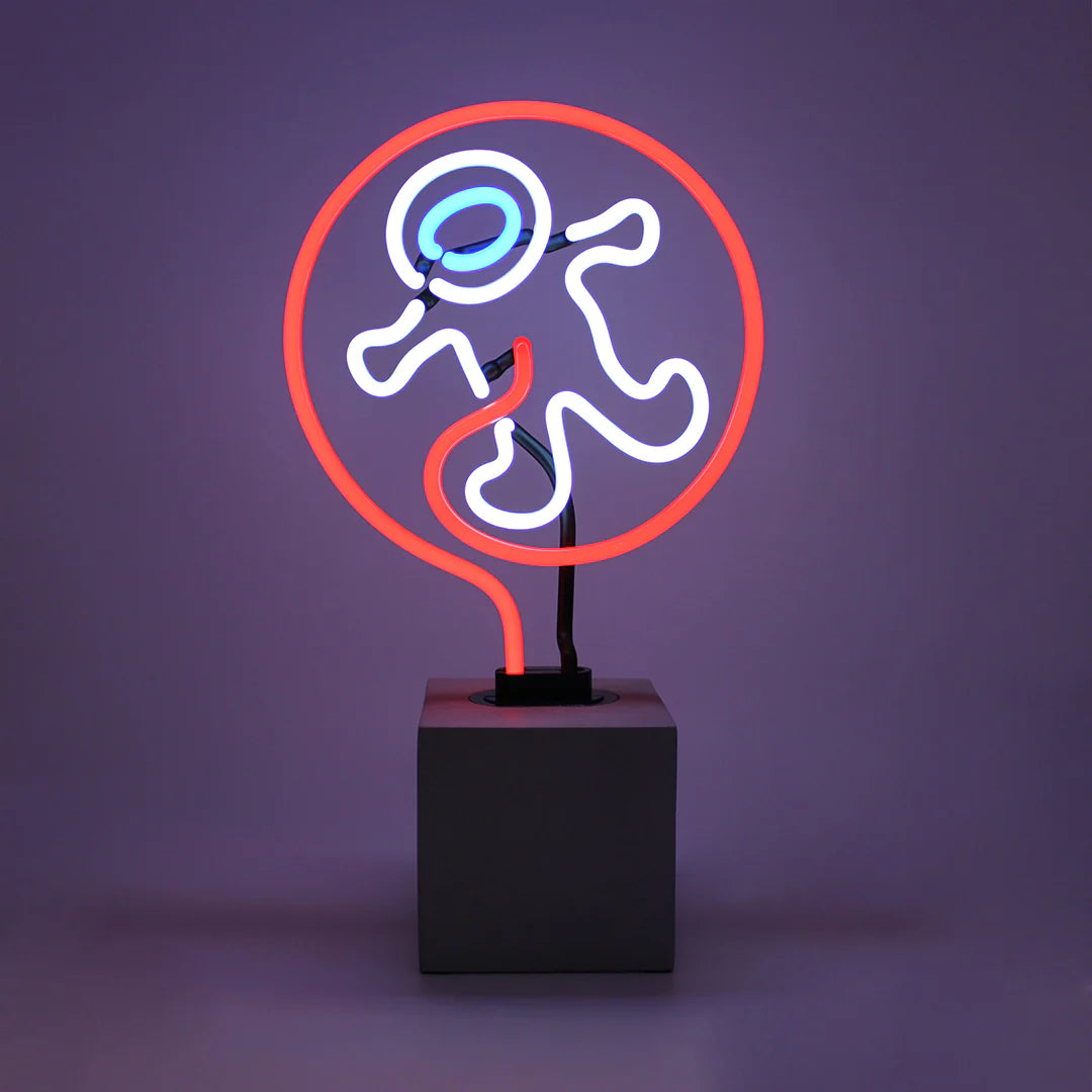 "Astronaut" Glas Stand-Neon