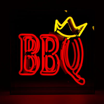 BBQ Glas Neon Box