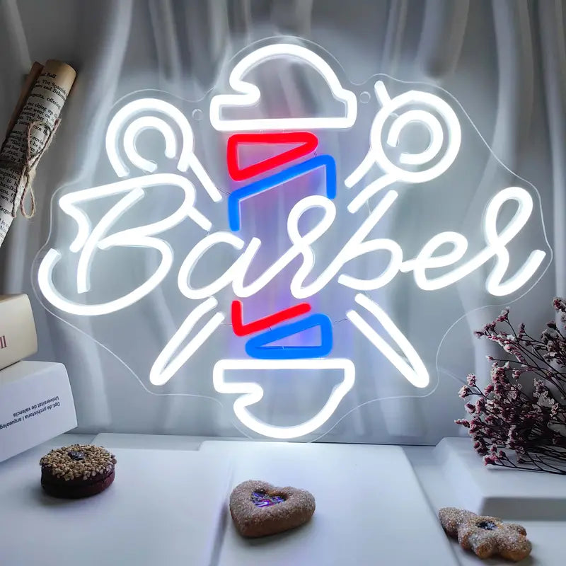 Barber LED Neon Schild – USB Neon Sign – Perfekte Geschenkidee | TOM NEON