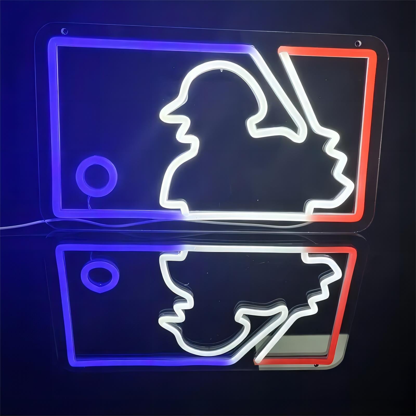 Baseball man led neon shield - USB neon sign - Perfect gift idea | Tom Neon