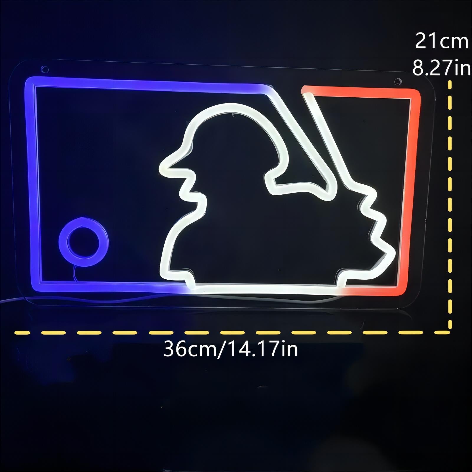 Baseball Mann LED Neon Schild – USB Neon Sign – Perfekte Geschenkidee | TOM NEON