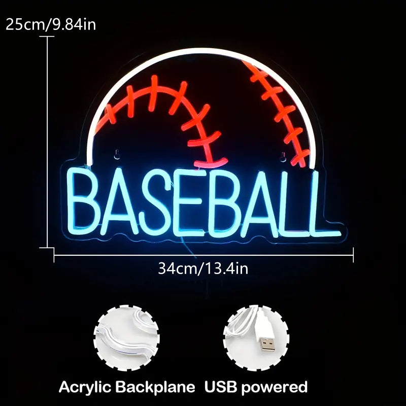 Baseball LED Neon Sign – USB Neon Schild – Perfekte Geschenkidee | TOM NEON