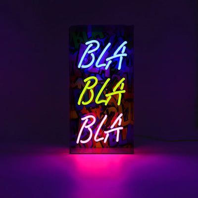 "Bla Bla Bla" Glas Neon Box