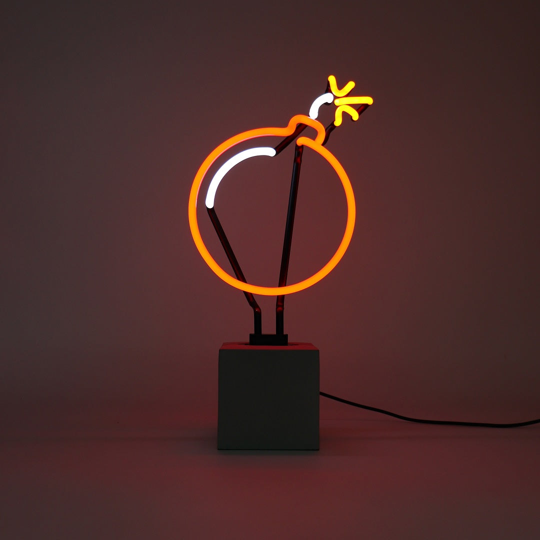 "Bombe" Glas Stand-Neon